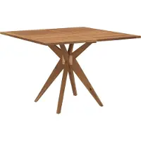 Syfax Mesa de jardín cuadrada madera maciza de acacia 110x110x75 cm