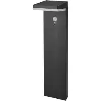 Emos Lámpara de pie LED solar VEREA con sensor de movimiento para jardín, resistente al agua, 460 lúmenes, luz blanca cálida, de aluminio, para fijación al suelo, modelo ZGK0B4S
