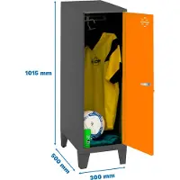 Simonlocker Montadas Taquilla Dism.single Mini+pies 1015x300x500 Mm