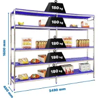 Simoninox Estantería Metálica Initial 5pp 1600x2490x400 Mm