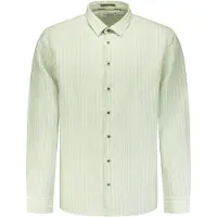 No-excess Shirt Stripe With Linen Green Talla: L | Camisas Casuales Outlet | Hombre | Verde