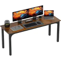 HOMCOM Escritorio, mesa de ordenador o mesa de oficina con diseño industrial y estructura de acero