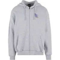 K1x Sudadera con cremallera azul / gris moteado / naranja