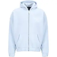 Dropsize Sudadera con cremallera azul claro / blanco