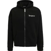 Dropsize Sudadera con cremallera negro / blanco