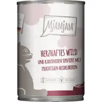 MjAMjAM Comida húmeda - Lata Adult Cat - Ciervo y conejo con arándano - 6 x 400 g