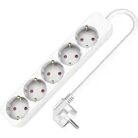 Plastrol Regleta de enchufes Schuko, 5 enchufes, 5 metros, 250V, 16A