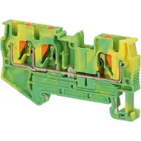 Phoenix Contact , borne de conexión para conductores de protección, serie PT 4-QUATTRO PE, conexión por presión, sección transversal: conductores rígidos de 0,2 mm² a 6 mm², AWG24