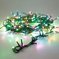 Koopman Guirnalda de luces LED de 120 unidades, estilo "macaron", multicolor, con temporizador
