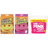 The Pink Stuff Pack Scrub Mommy esponja rosa & Original esponja + The Pink Stuff Paste (850 gramos)