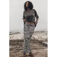 Mikuta The Zebra Long Lyocell Skirt White Talla: S | Faldas Maxi Outlet | Mujer | Blanco