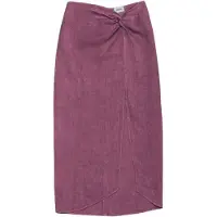 Mikuta The Pink Long Linen Knot Skirt Pink Talla: M | Faldas Midi Outlet | Mujer | Rosa