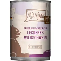 MjAMjAM Puro Placer de Carne - Lata Adult Cat - Jabalí - 6 x 400 g