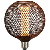 Searchlight Bombilla LED Deco Globo de Alambre E27 4,5W 2.700K negro Malla