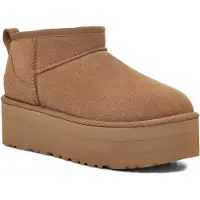 Ugg para mujer. 1135092 Botines de piel W Classic Ultra Mini Platform marrón (41), 3 a 5cm, Ninguno, Casual, outlet 2026.
