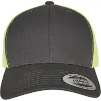 Flexfit Gorra 'Retro' antracita / verde neón