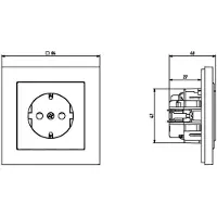 Ospel GP-1RSP/m/33, Negro, IP20, 16 A, 71 mm, 40 mm, 71 mm