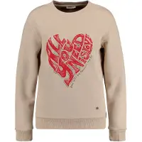 Key Largo Sudadera 'NEED' beige / rojo