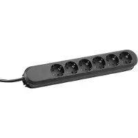Bachmann Regleta de enchufes "SMART", de 6 enchufes, color negro