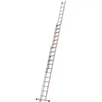 Hymer Escalera de cuerda con rodillos para pared, 3 x 12 peldaños