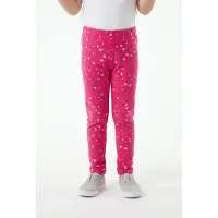 Happy girls Leggings azul / frambuesa / plata / blanco