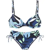 Sunseeker Bikini navy / azul claro / verde pastel / blanco