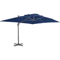 Syfax Sombrilla voladiza de jardín poste de aluminio azul azure 4x3 m