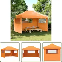 The Living Store Tienda de campaña plegable tipo "pop-up" de la marca Living Store, con 3 paneles laterales, color naranja