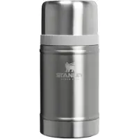 Stanley The Legendary Food Jar 24oz, Stainless Steel Ash 10-11350-0033 recipiente para alimentos con tapa de rosca en beker, 700 ml