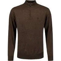 No-excess Pullover Half Zip 2 Coloured Melange Taupe Talla: 3XL | Jerséis Outlet | Hombre | Negro