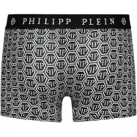 Philipp Plein Calzoncillo boxer 'Hexagon' gris / negro