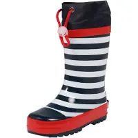 Playshoes Botas de lluvia 'Maritim' azul oscuro / rojo / blanco