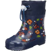 Playshoes Botas de lluvia azul oscuro / caramelo / verde claro / mezcla de colores / blanco