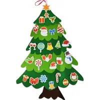 Saska Garden Calendario de Adviento de árbol de Navidad hecho a mano – Kit de manualidades para crear tu propio calendario navideño