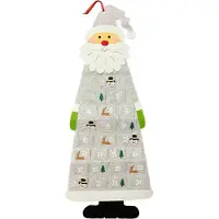 Saska Garden Calendario de Adviento con diseño de Papá Noel, color gris: un calendario de Adviento elegante para Navidad