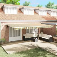 Prolenta Maison Exclusive: Toldo eléctrico con iluminación LED y sensor, dimensiones 6 x 3 metros