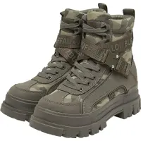 Buffalo Botines con cordones 'Aspha' caqui / oliva / verde oscuro