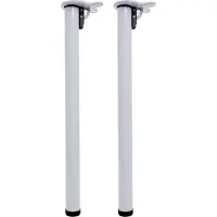 Mendler Conjunto de patas de mesa Tischbein HWC-H34, para escritorio o mesa de comedor, estructura de mesa plegable, 72 cm, color blanco