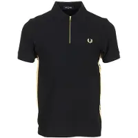 Fred perry para hombre. M2443 Polo Stripe negro (L), Casual, Algodón, Manga corta, outlet 2026.