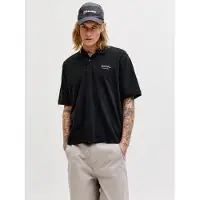 Jack & Jones Camiseta negro / blanco