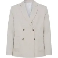 Casual Friday Chaqueta tipo saco para negocios ' CFEdlund Linen ' beige moteado