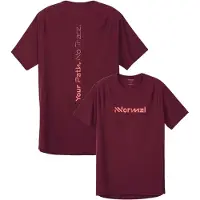 Nnormal - Ropa de senderismo mujer - Race T-Shirt 02 W Burgundy para Mujer - Talla XS - Burdeos