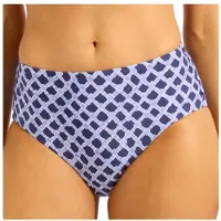 Seafolly - Marseille High Waisted Pant - Parte inferior de bikini size 38, azul/morado