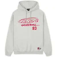 AND1 Sudadera gris / rojo