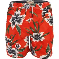 Superdry para hombre. M3010264A Bañador Hawaiian Print 16 rojo (L), Beachwear, Poliéster Reciclado, outlet 2026.