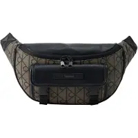 Calvin Klein Riñonera 'Water Repellent Logo' marrón / negro