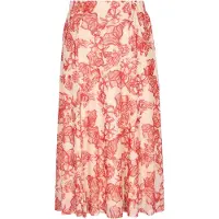 Usha Falda beige / rojo