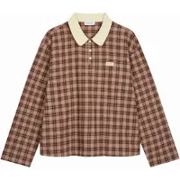 OH APRIL Camiseta 'Diana' chamois / marrón / marrón oscuro