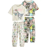 Next Pijama 'Hello Kitty' marfil / amarillo / gris / rosa