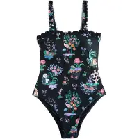 Cath Kidston Traje de baño verde / rosa claro / negro / blanco